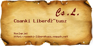 Csanki Liberátusz névjegykártya